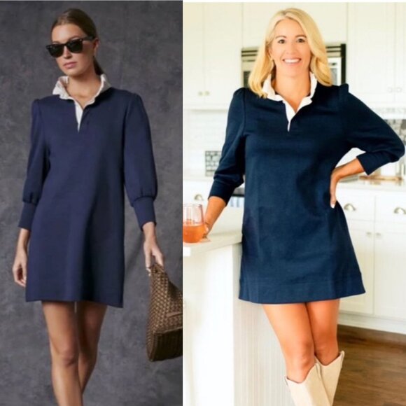 Tuckernuck Pomander Place Navy Charlotte Dress - Picture 3 of 16